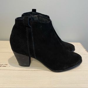 Chelsea Crew black suede booties